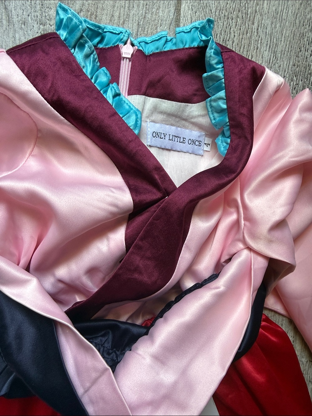 GUC Only Little Once -Disney’s Mulan Satin Layered Dress with Lilac Sash - Picture 6 of 10